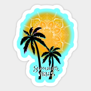 Sunset palm trees Sticker